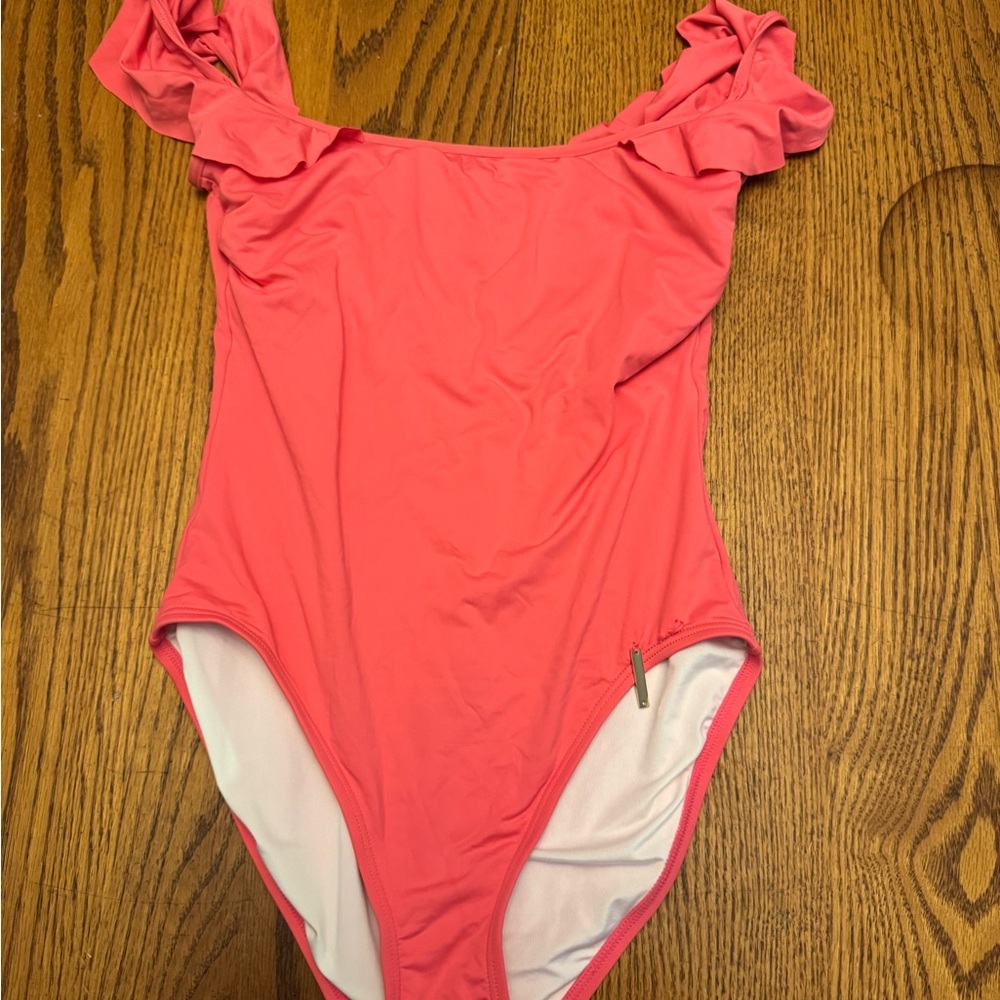 Pink Off-Shoulder Swimsuit